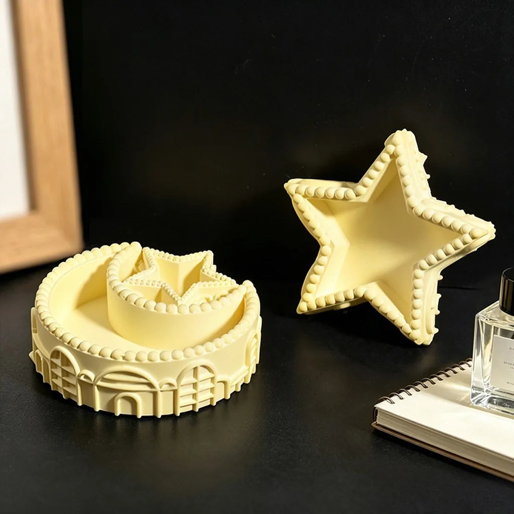 Silicone Star Moon DIY Mold – Candle Holder & Gypsum Tray