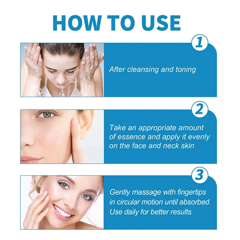 1/3/5pcs B5 Shrink Pores Serum Pure Hyaluronic Acid Lifting Firming Fine Lines Reduce Lightening Dark Circle 30ML Hyalu Essence Peaceful Pleasures Health and Wellness