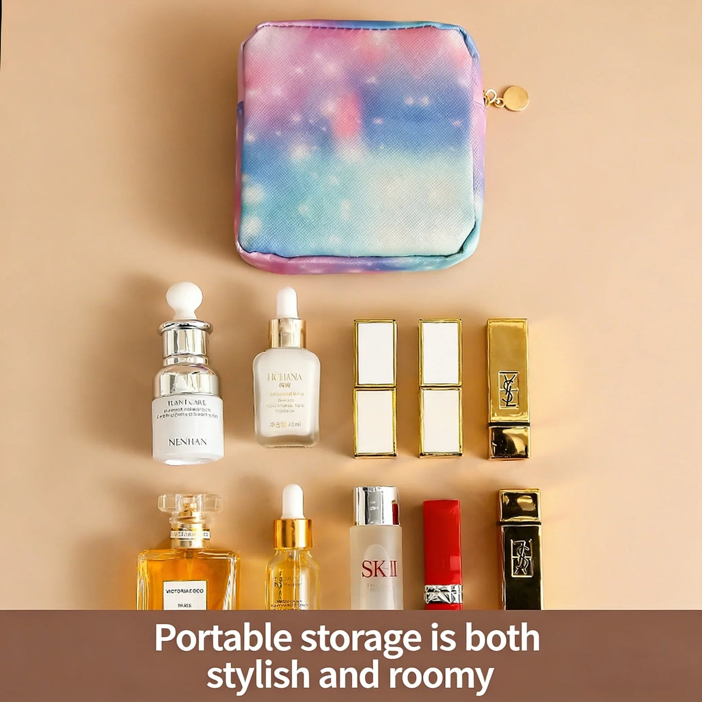 Gradient Waterproof Sanitary Pad Pouch & Mini Cosmetic Bag