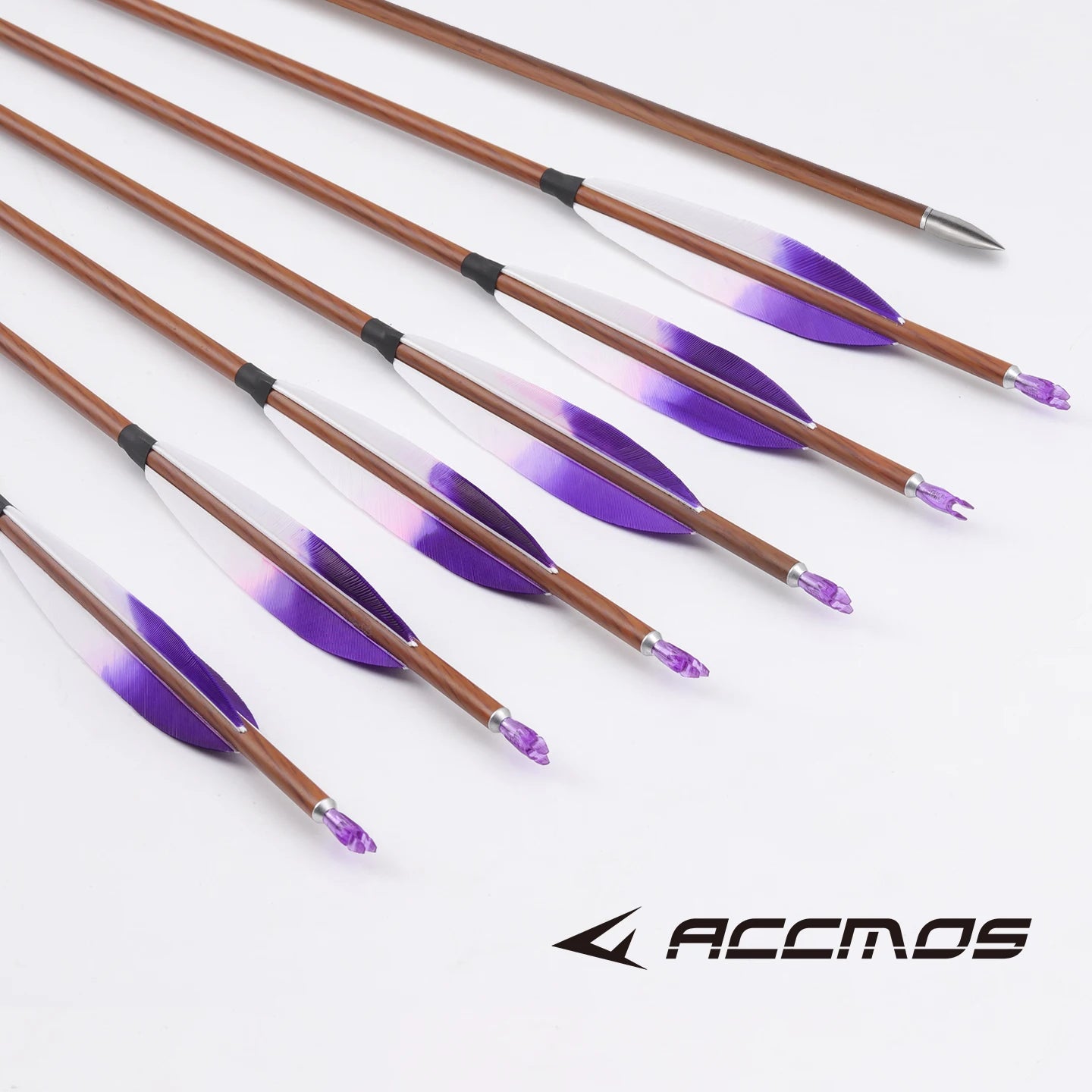 ACCMOS 1m Wood Skin Pure Carbon Arrows ID6 2m Sp400 500 600 700