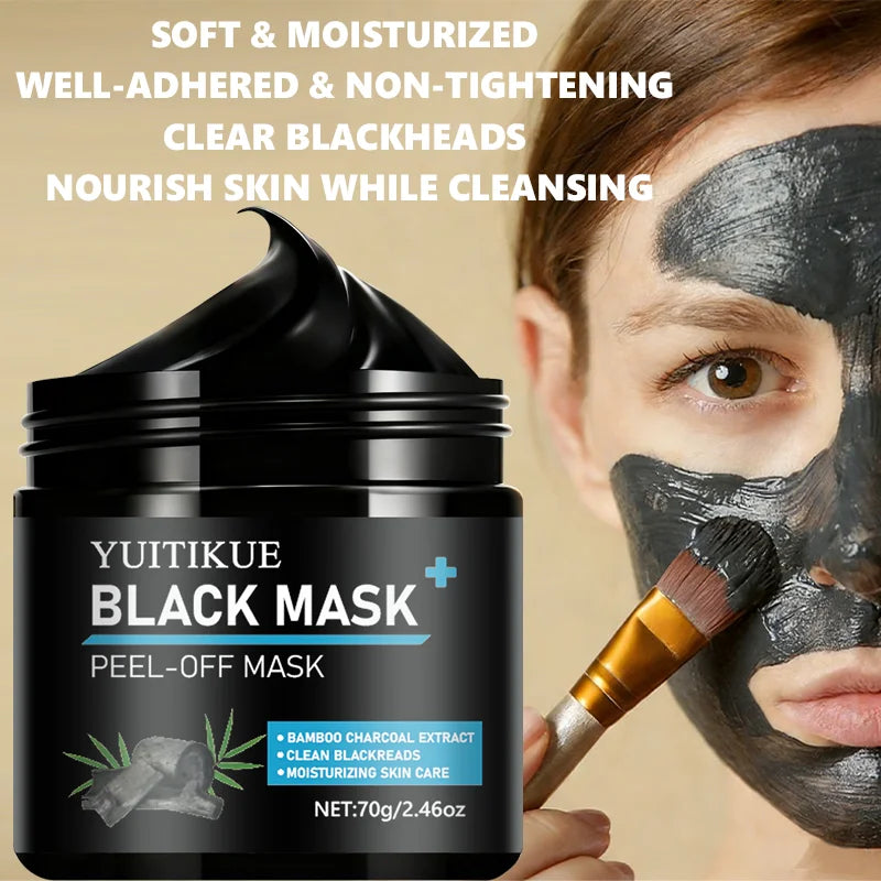 Bamboo Charcoal Peel-Off Black Mask – Blackhead & Pore Purifying Peel-Off Face Mask Peaceful Pleasures Health and Wellness