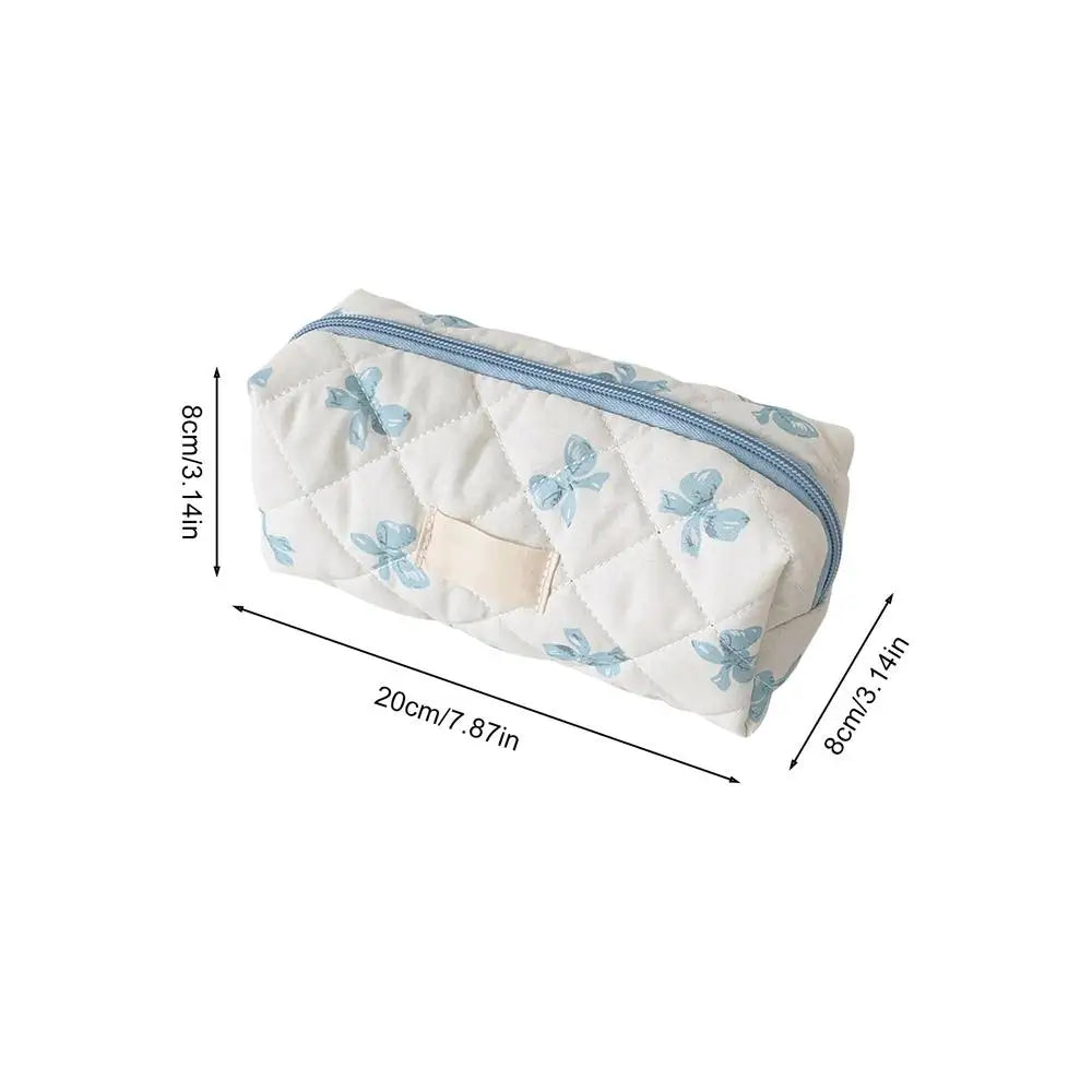 Large Bow Print Pencil Case & Makeup Organizer Bag