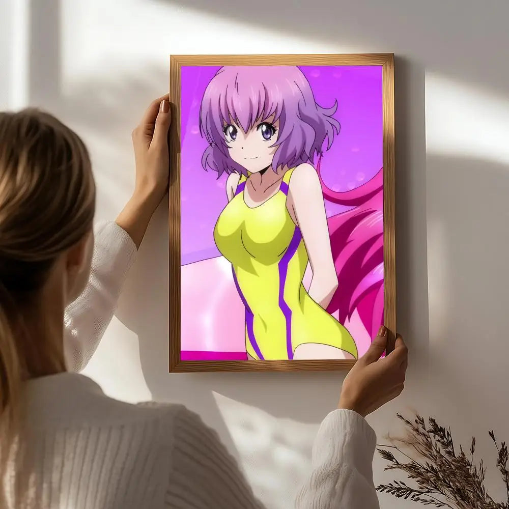 Anime K-Keijo!!!!!!!! HD Wall Poster – Self-Adhesive Waterproof Anime Wall Poster Peaceful Pleasures Health and Wellness White6 21X30cmNoframe