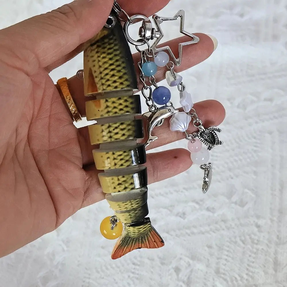 Multi-Jointed Simulation Fish Keychain – Backpack Pendant Gift