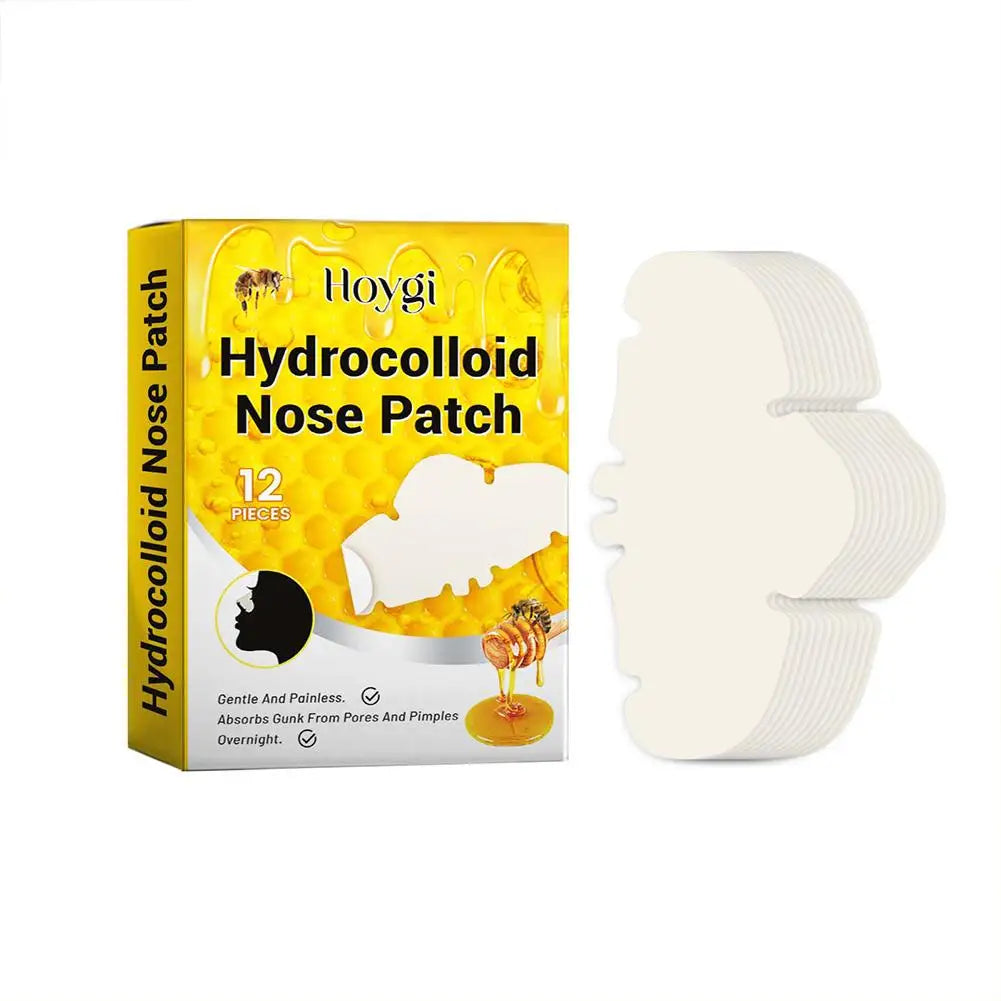 12Pcs/24Pcs Hydrocolloid Nose Patches Absorbing Cover Hydrocolloid Patches For Nose Blackheads Pimples Removal Pores Peaceful Pleasures Health and Wellness 1 box