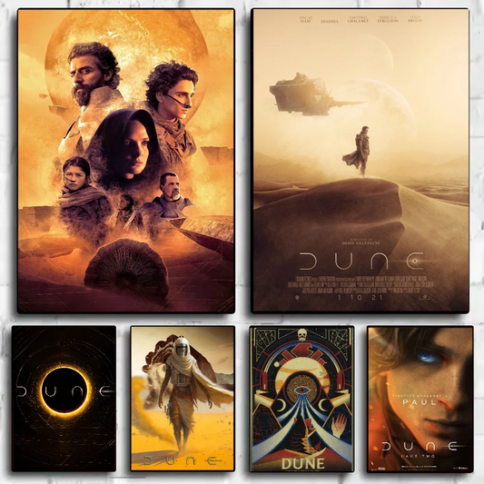 Dune Part 2 Movie Poster HD Waterproof PVC Wall Art Sticker Movie Wall Poster Peaceful Pleasures Health and Wellness