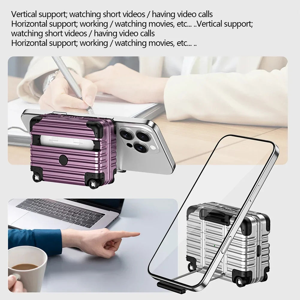 Mini Suitcase AirPods Case – Drop-Proof PC & TPU Cover