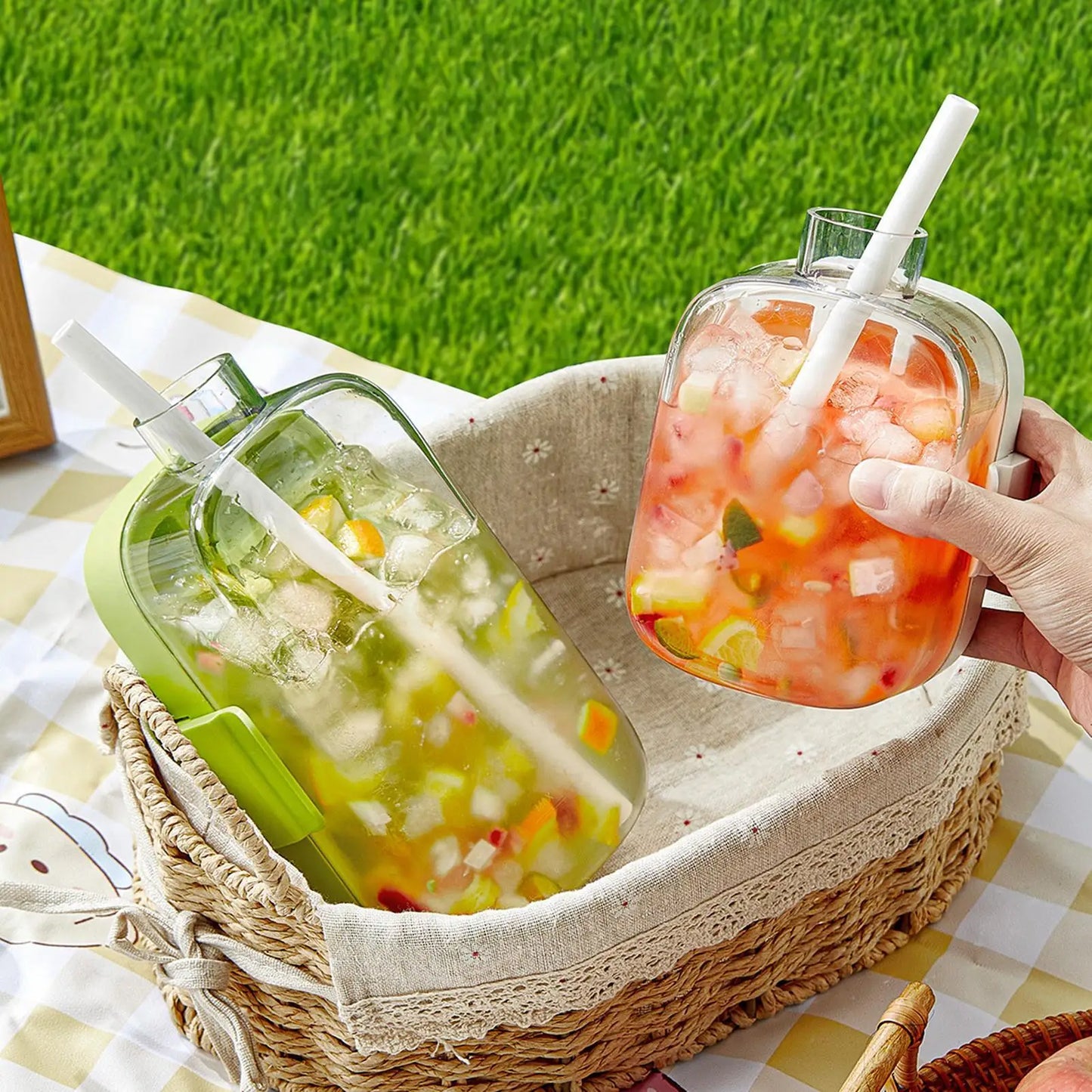 2-in-1 Ice Mold Bottle Easy Release Ice Maker Portable Drink Making Tool for Home Party Camping Bar Wine Juice Beverage Peaceful Pleasures Health and Wellness