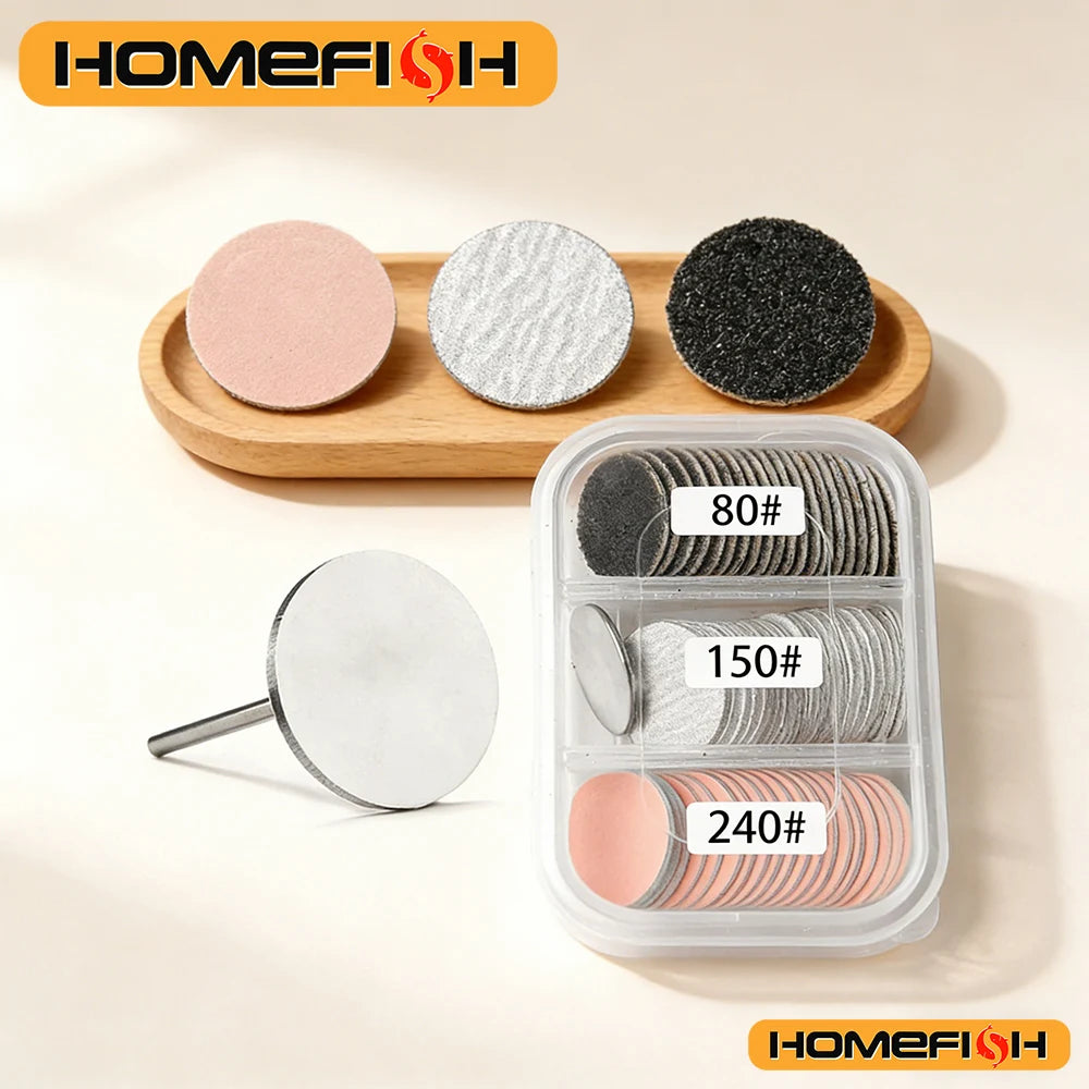 60pcs Replaceable Sanding Sheets with Metal Pad Pink Pedicure Sandpaper Nail Foot Care Tool Parts Peaceful Pleasures Health and Wellness