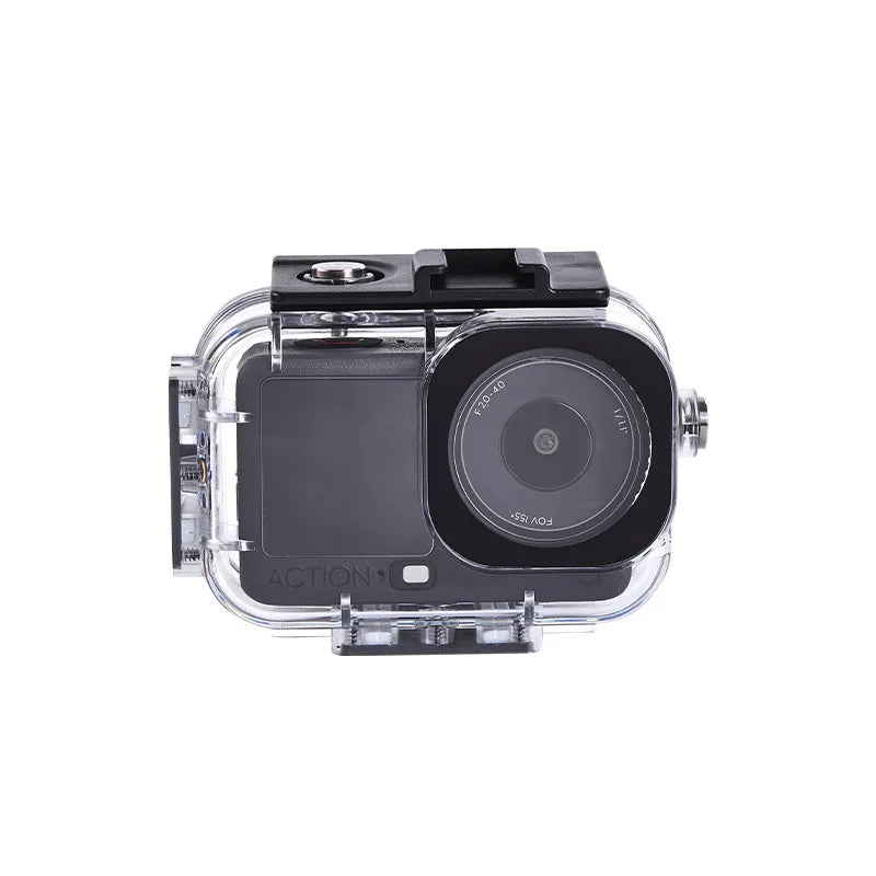 60M Camera Protective Shell Waterproof PC Sports Camera Cover Transparent Tempered Glass For DJI Osmo Action 6 Peaceful Pleasures Health and Wellness