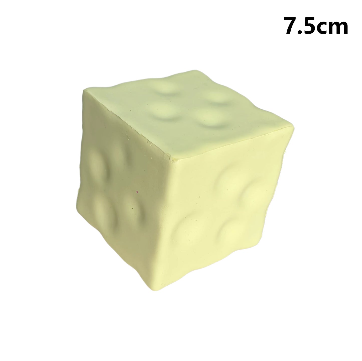 Jumbo Cheese Cube Stress Ball Big Cheese Shapeable Squeeze Ball Non-Bounce Fidget Toy ASMR Sensory Anti-Stress Festival Gift Peaceful Pleasures Health and Wellness 7.5cm