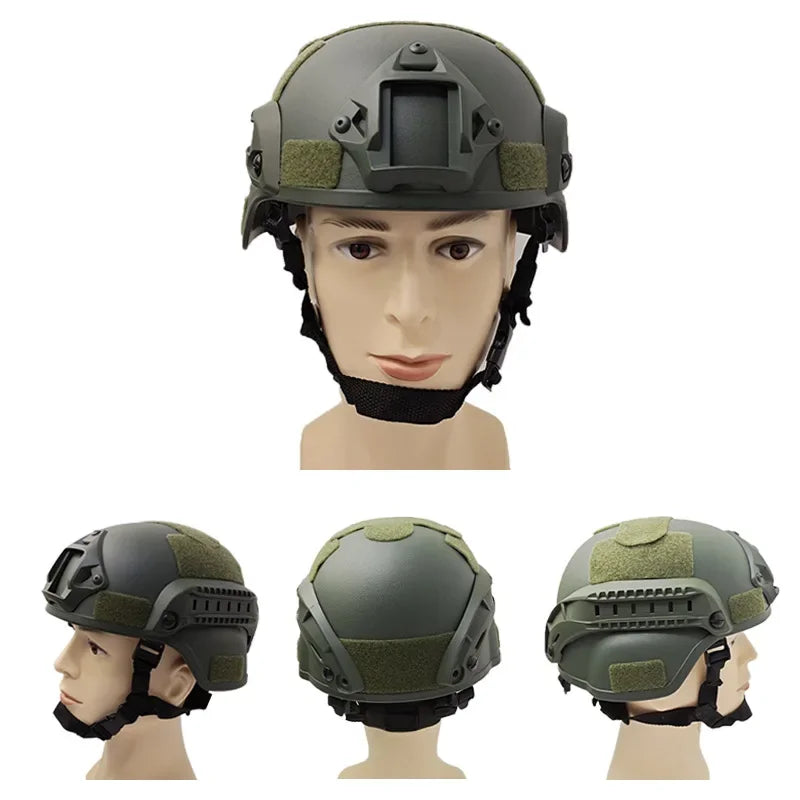 Protective Helmet FAST Helmet MICH2000 Airsoft MH Tactical Helmet Outdoor Tactical Painball CS SWAT Riding Protect Equipment Peaceful Pleasures Health and Wellness