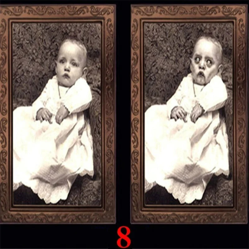 3D Changing Face Ghost Picture Frame Halloween Horror Decoration