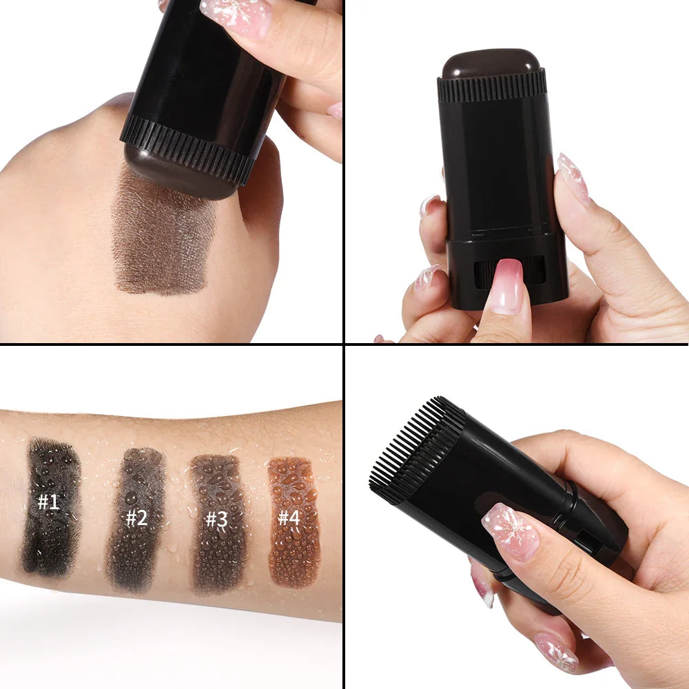 Waterproof Gray Coverage Hair Dye Stick with Built-In Comb