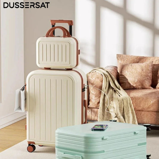 Pastel Color 20/22/24/26/28 Inch Carry On Luggage Set, 2-Piece Lightweight Spinner Suitcase, Girls' Matching Travel Bags Peaceful Pleasures Health and Wellness