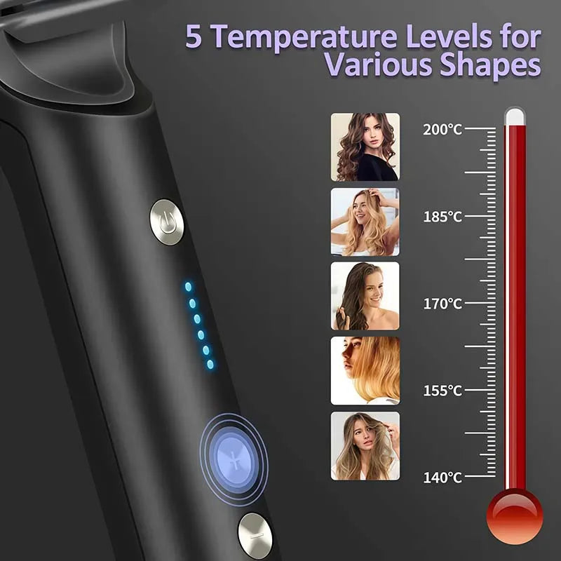 Intelligent constant temperature multi level temperature setting electrical ABS straight hairbrush Peaceful Pleasures Health and Wellness