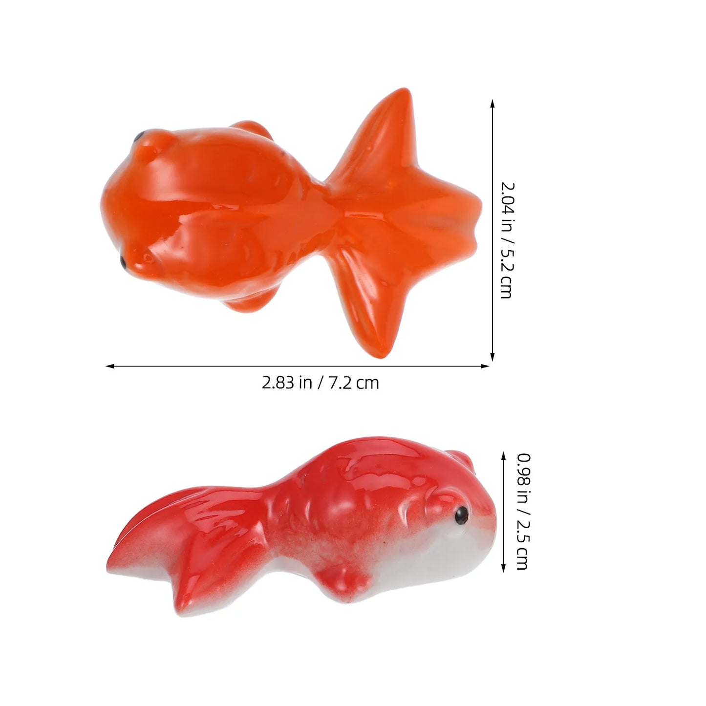 Floating Koi Fish for Pond Garden Water Decor Ceramic Fish Art Decoration Outdoor Aquatic Landscape Enhancer Accessories Peaceful Pleasures Health and Wellness Red