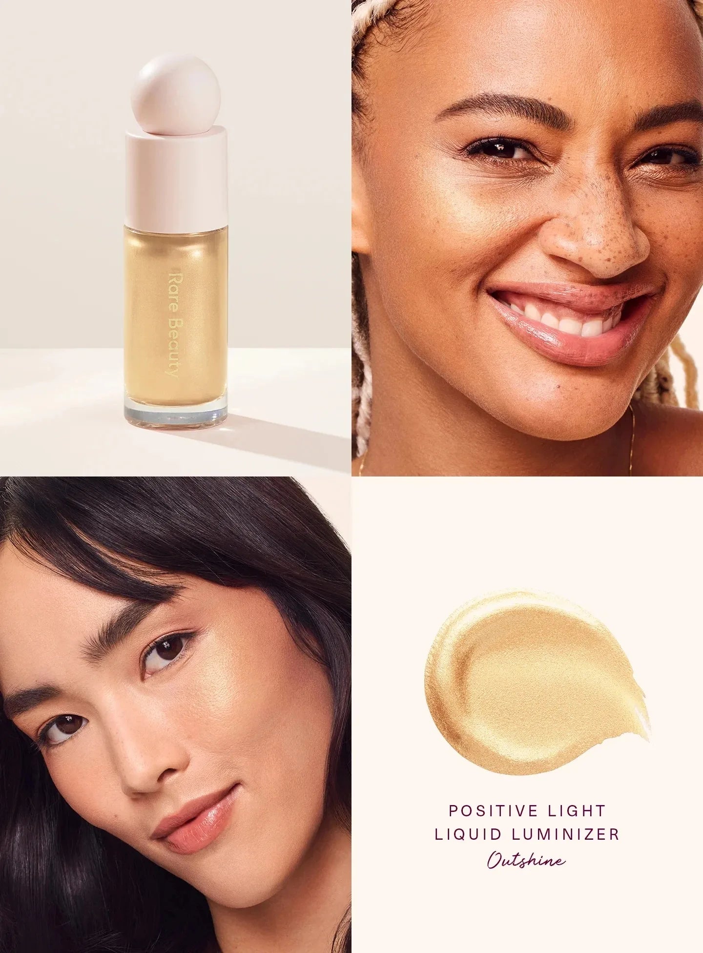 Rare Beauty Lip Oil, Liquid Highlighter & Blush Set