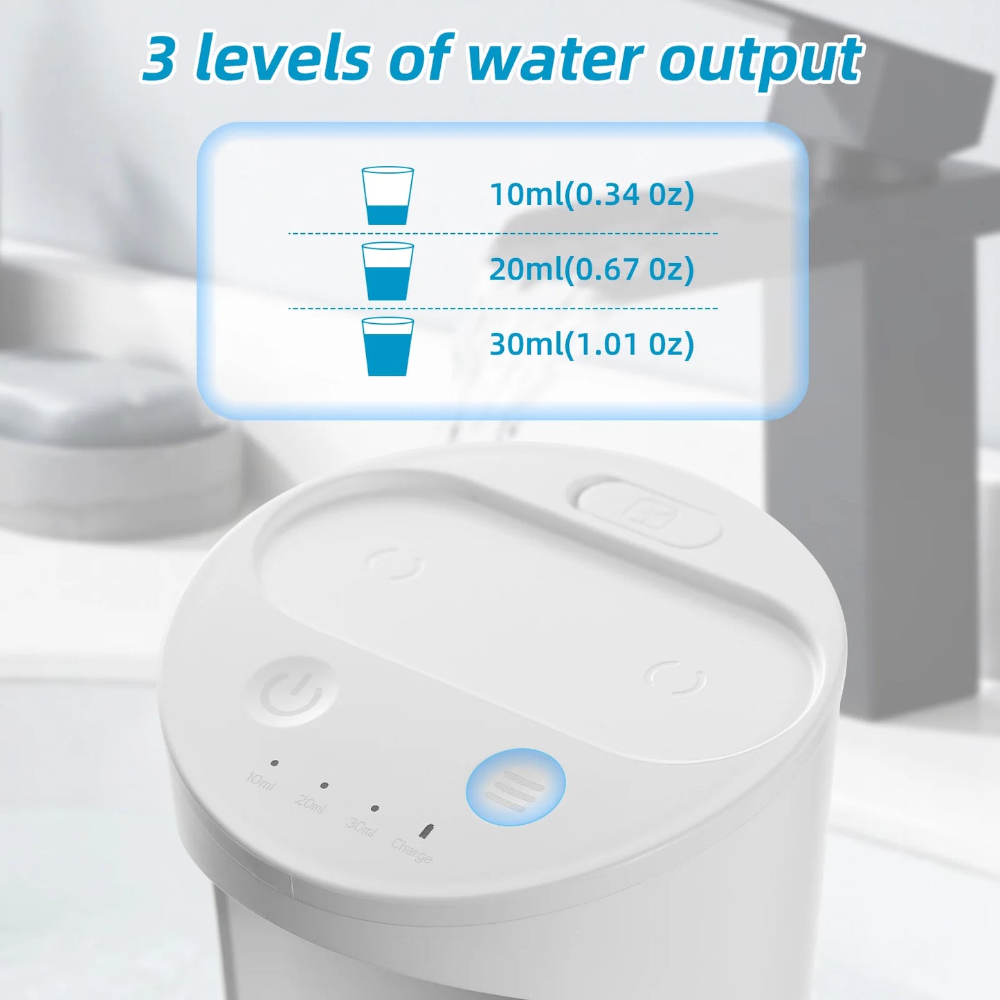 Touchless Automatic Mouthwash Dispenser | 18oz USB Rechargeable