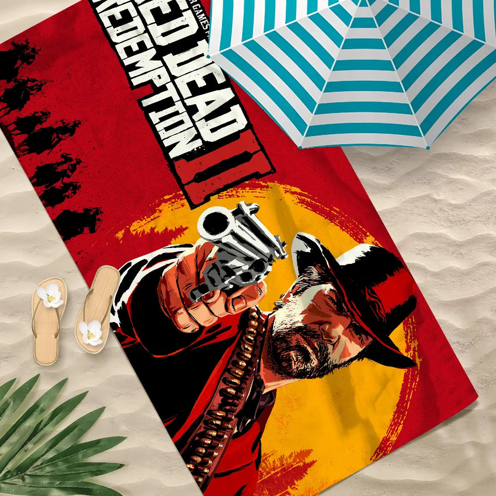 Red Dead Redemption 2 Quick-Dry Beach & Sports Towel | 11 Sizes Quick-Dry Sports Towel Peaceful Pleasures Health and Wellness