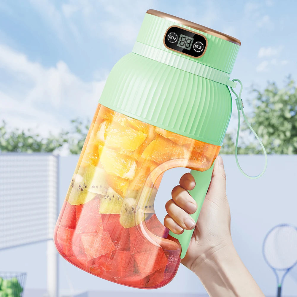 Fruit Juicer Cup Portable Electric Fruit Mixer Stirrng Cup Large Capacity Smoothie Quick Making Bottle Suitable Juice Production Peaceful Pleasures Health and Wellness