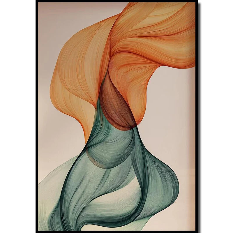 Sage Green Burnt Orange Modern Wall Art Canvas painting , Medieval Modern Wall Art Printed Poster, Home Wall Decoration Gift, Peaceful Pleasures Health and Wellness DD054-13 20x30cm Unframed