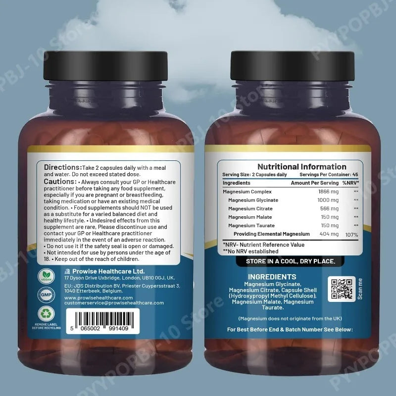 Magnesium Glycinate Complex 4-in-1 404mg Elemental 90 Caps