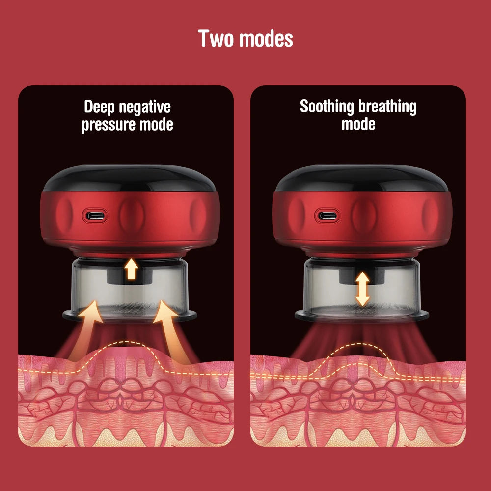 Smart Cupping Therapy Massager With Red Light Therapy for Circulation Chinese Anti-cellulite Vacuum Cupping Massage Suction Cups Peaceful Pleasures Health and Wellness