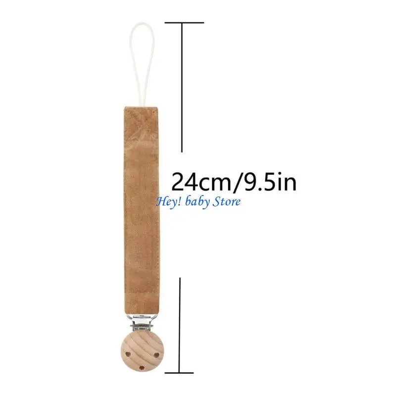 Baby Pacifier Clip Chain – Safe Cotton & Wood for Newborns