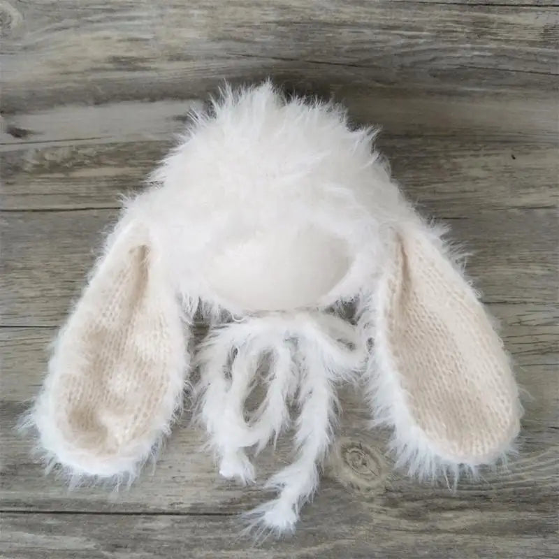 Newborn Baby Knit Cosplay Hat | Rabbit Ears Photo Prop Gift