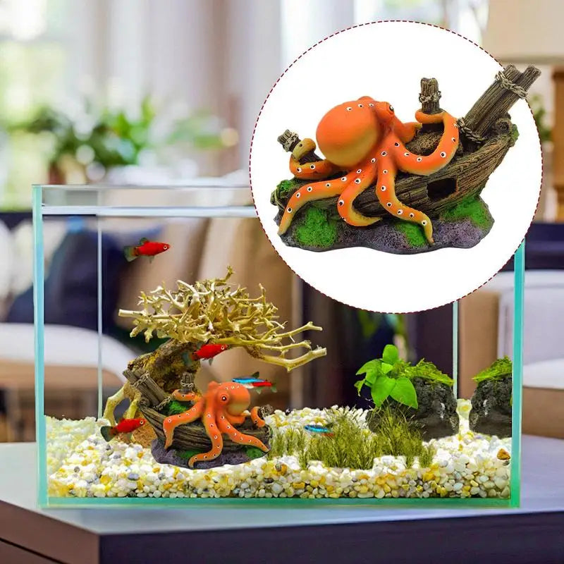 Small Aquarium Decoration Artificial Sea Creatures Decoration Accessories Cartoon Miniature Ornament For Home Cafe Hotel Bedroom Peaceful Pleasures Health and Wellness