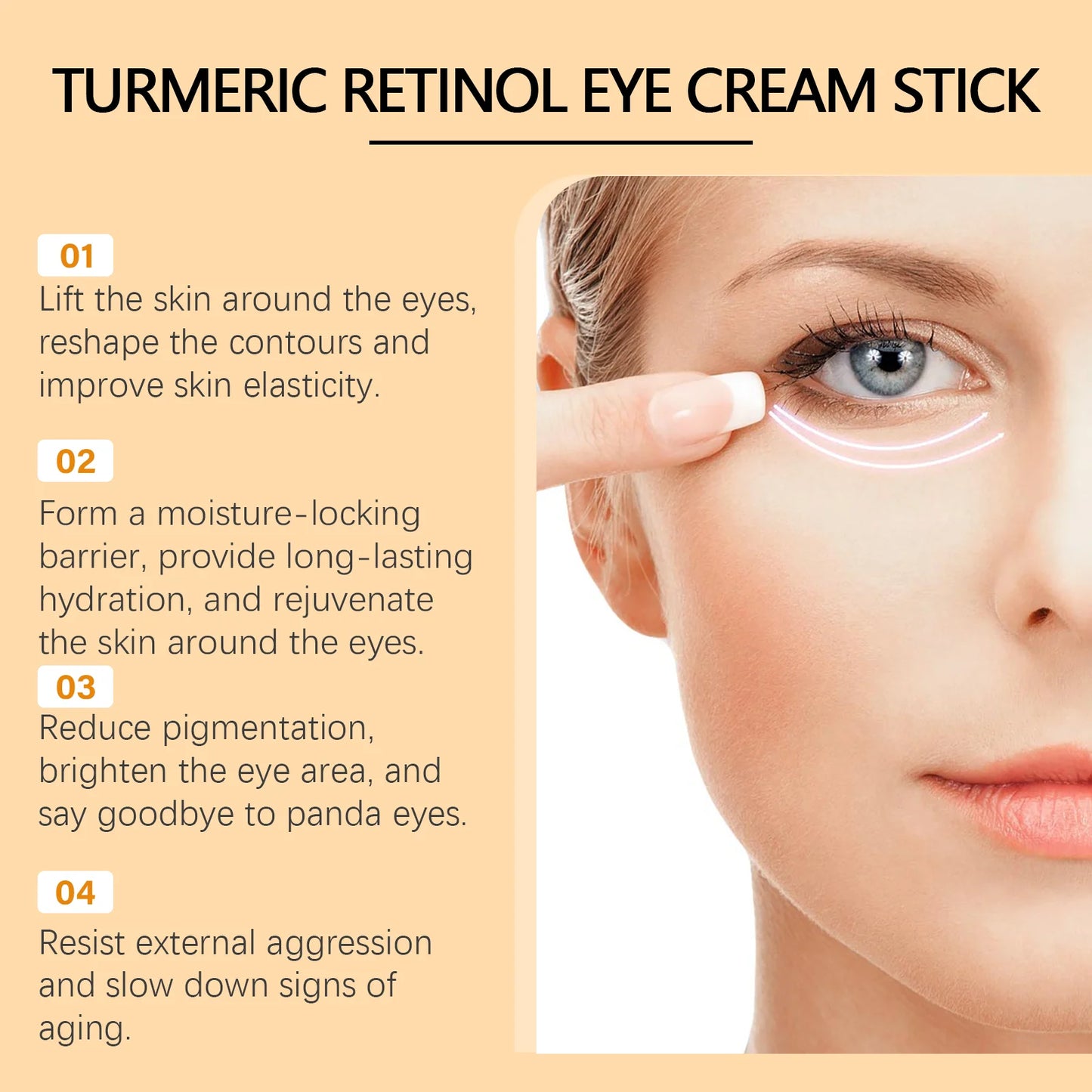 Turmeric Retinol Eye Cream Stick | Dark Circles & Puffiness