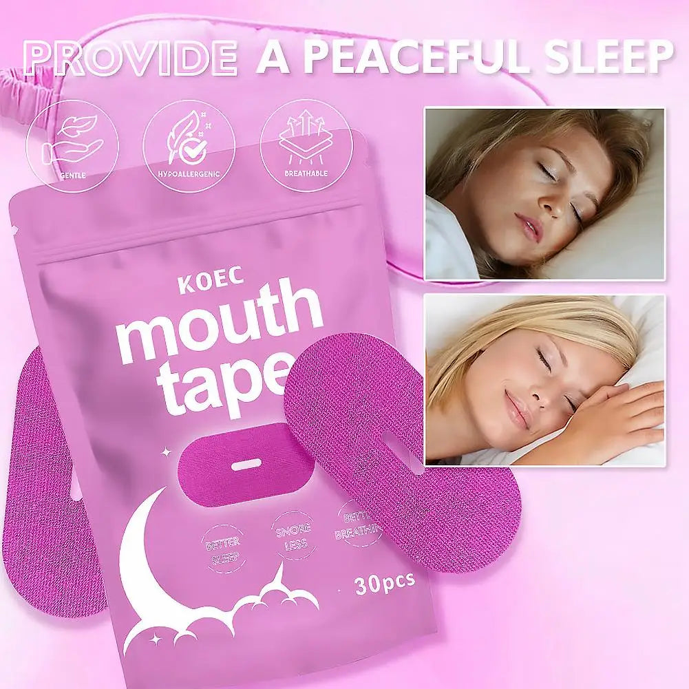 30pcs Soft Cloth Mouth Closing Patch Mouth Tape Sleep Strip Comfortable Portable Lip Sticker For Night Sleep And Travel Peaceful Pleasures Health and Wellness