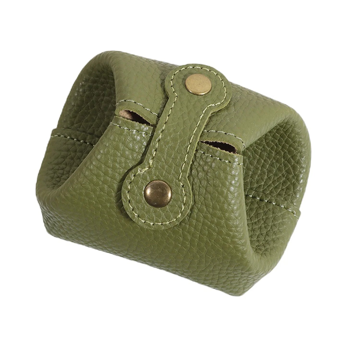 Mini Coin Purse Small Wallet for Women with Zipper Pocket Earphone Keys Lipstick Organizer Portable Korean Style Accessory Peaceful Pleasures Health and Wellness Olive green