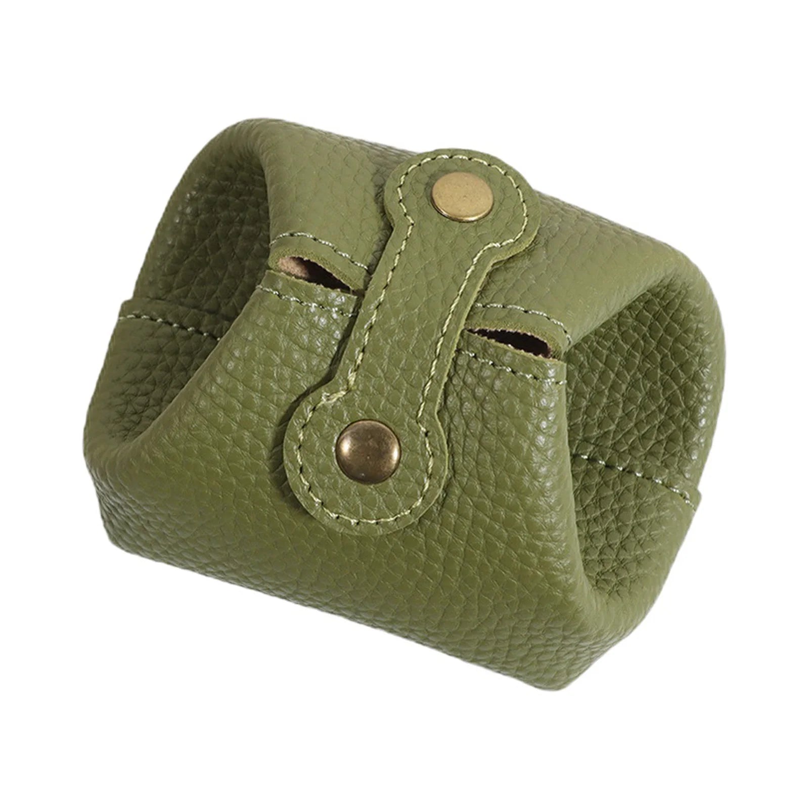 Mini Coin Purse Small Wallet for Women with Zipper Pocket Earphone Keys Lipstick Organizer Portable Korean Style Accessory Peaceful Pleasures Health and Wellness Olive green