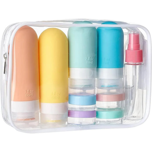 Travel Bottles Silicone Containers Refillable Leakproof 17pack for Toiletries Travel Shampoo and Conditioner Bottles Peaceful Pleasures Health and Wellness Default Title