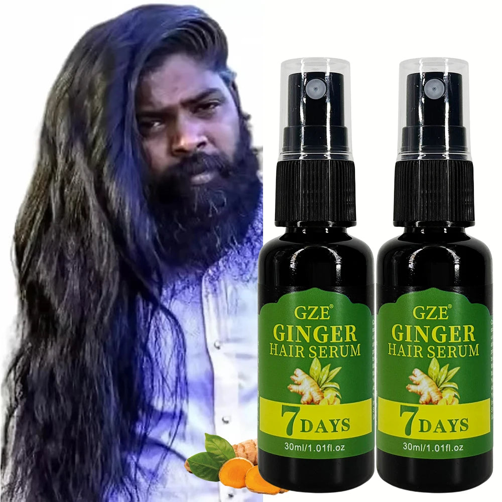 GZE Ginger Hair Serum 2-Pack | 7-Day Moisturizing & Strengthening
