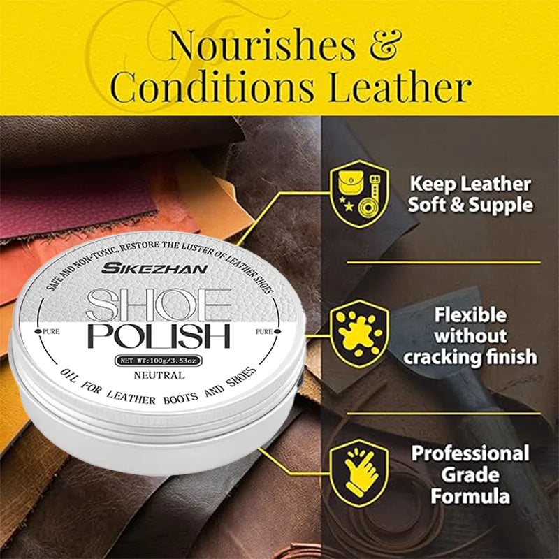 8-in-1 Leather Shoe Polish Cream – Cleaner & Waterproofer