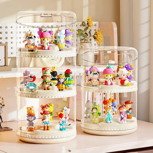 Rotating Multi-Tier Acrylic Display Stand for Collectibles Acrylic Display Stand Peaceful Pleasures Health and Wellness