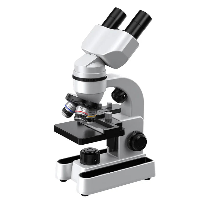 40X-1600X Students Majoring In Binocular Biological Microscopy, Experimental Puzzle Science Popularization Research Peaceful Pleasures Health and Wellness
