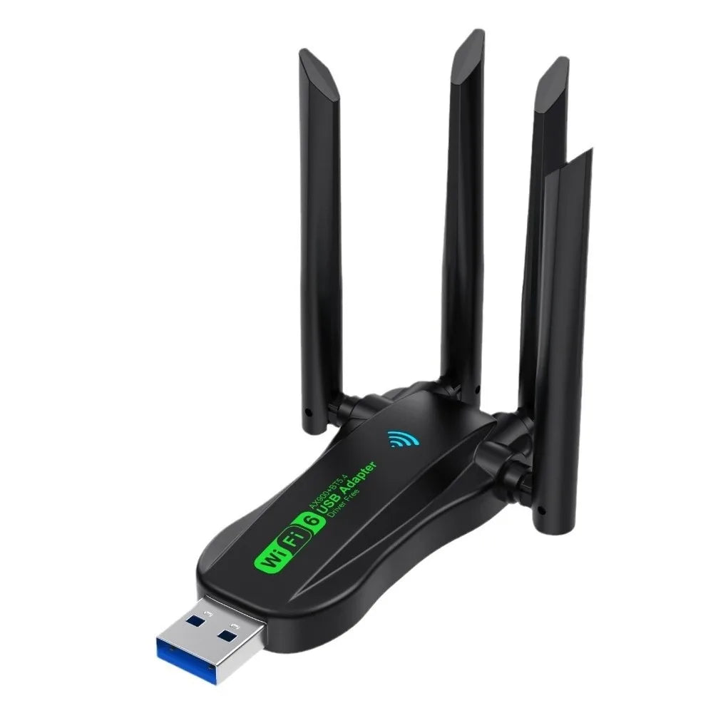 AX900 Dual Band WiFi6 USB Adapter Bluetooth 5.4 2.4G/5Ghz 900Mbps WiFi Dongle Powerful Receiver Wireless Network Card Peaceful Pleasures Health and Wellness black