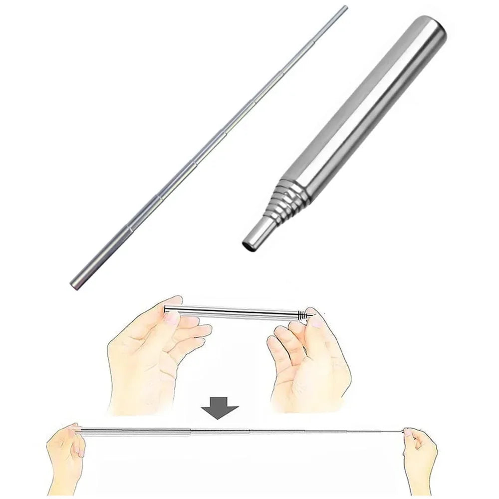 New Blowpipe Stainless Steel Fire Stick Outdoor Camping Fire Starter Tools Retractable Portable Camping Cooking Blow Fire Tube Peaceful Pleasures Health and Wellness