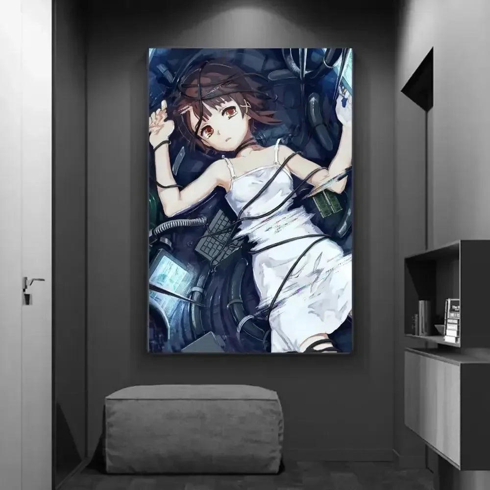 Serial Experiments Lain Anime Canvas Poster | Retro Wall Art