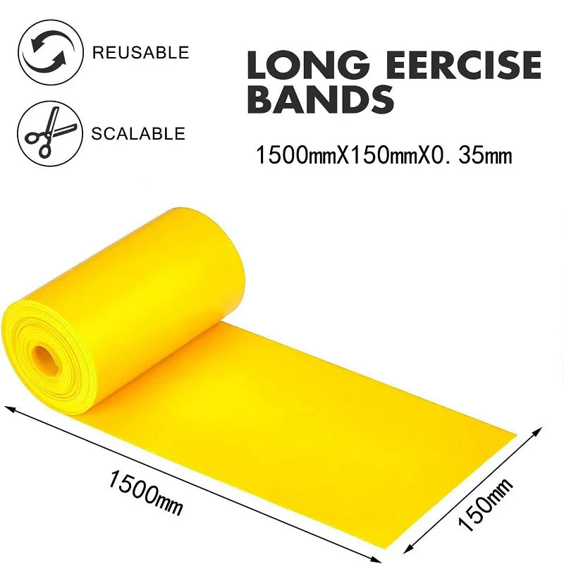 New Yoga Pilates Resistance Band - Long Elastic Stretch Band for Lower Body Strength Training Physical Therapy Home Gym Exercise Peaceful Pleasures Health and Wellness