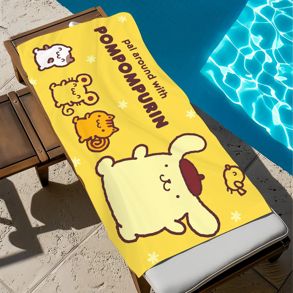 Pompompurin Quick-Dry Beach Towel | Cartoon Sports Travel Towel