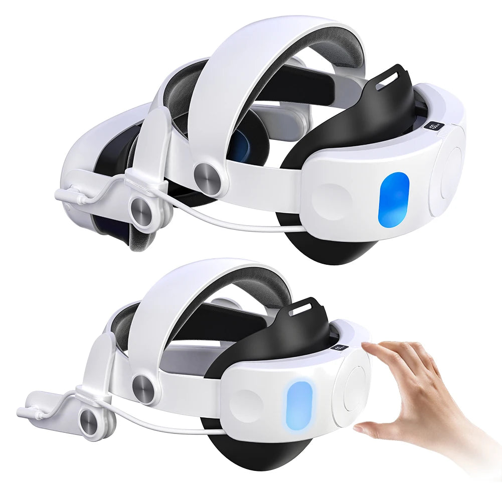 Battery Pack Head Strap Accessories 10000mAh Adjustable Strap Comfort VR Strap Reduce Facial Stress for Meta Quest 3S VR Headset Peaceful Pleasures Health and Wellness