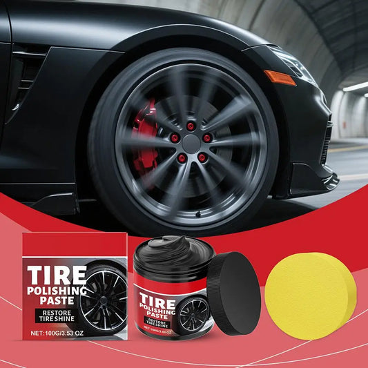 Car Tire Polishing Cream Refurbishing Cream Anti Crack Tire Care Portable Shine Enhancer Waterproof Long Lasting Auto Detailing Peaceful Pleasures Health and Wellness