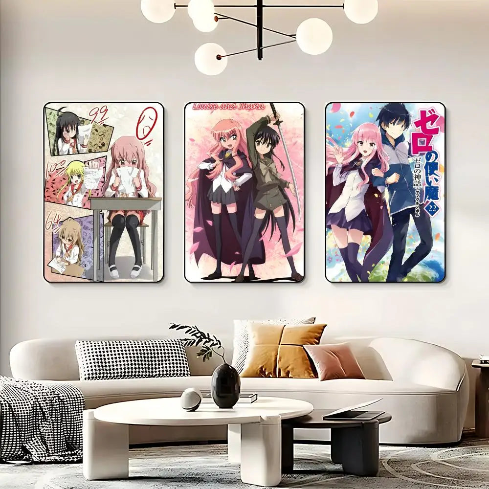 Anime T-The Familiar of Zero Poster HD Self Adhesive Waterproof Wall Art Ideal for Home Office Dorm Bedroom Great Gift Peaceful Pleasures Health and Wellness