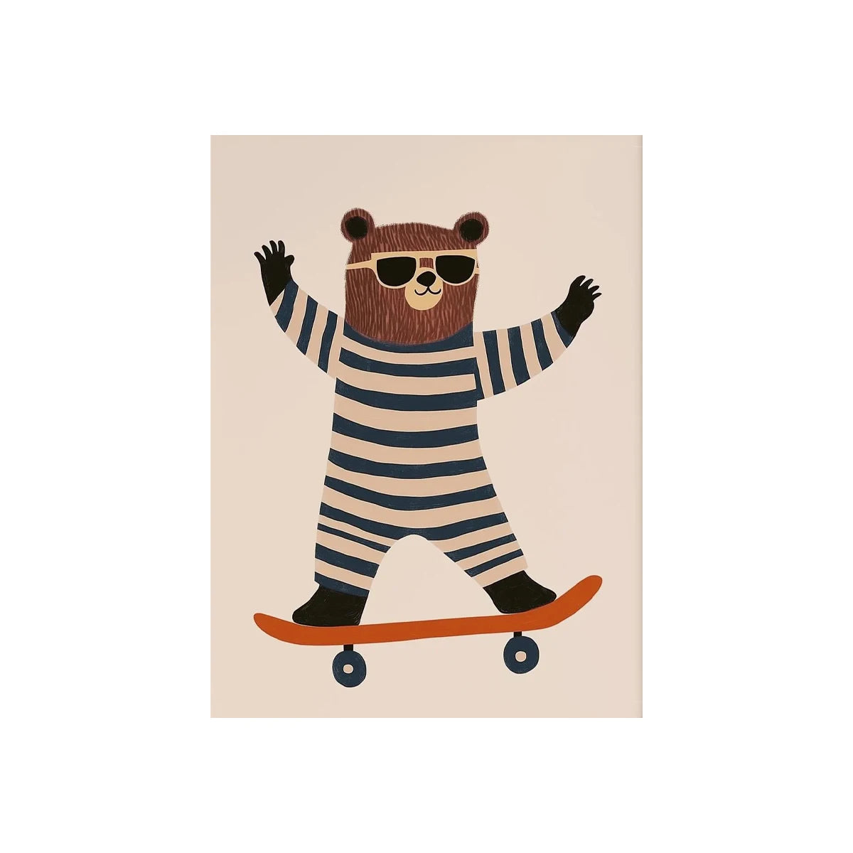 Cute Skateboard Dog Dachshund Canvas Prints Poster Cartoon Funny Animal Art Prints Bedroom Nursery Wall Art Home Decor Poster Peaceful Pleasures Health and Wellness D 30x40cm Unframed
