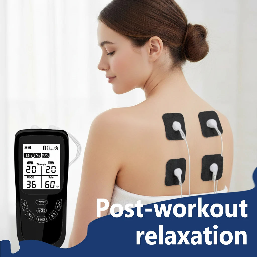 2 Independent Channel TENS EMS Unit, 36 Mode, 20 Level Muscle Stimulator, Rechargeable Electric Pulse Massager for Treatment Peaceful Pleasures Health and Wellness